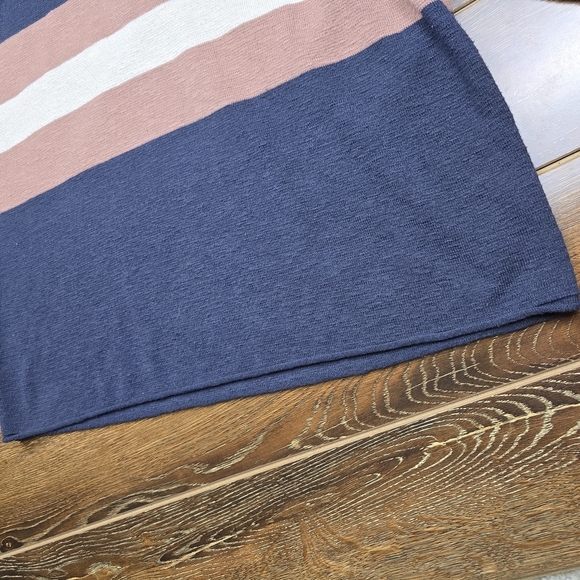 MADEWELL Womens S Striped Telluride Pullover Sweater - Quarter Sleeve Crop Fit - Picture 2 of 7